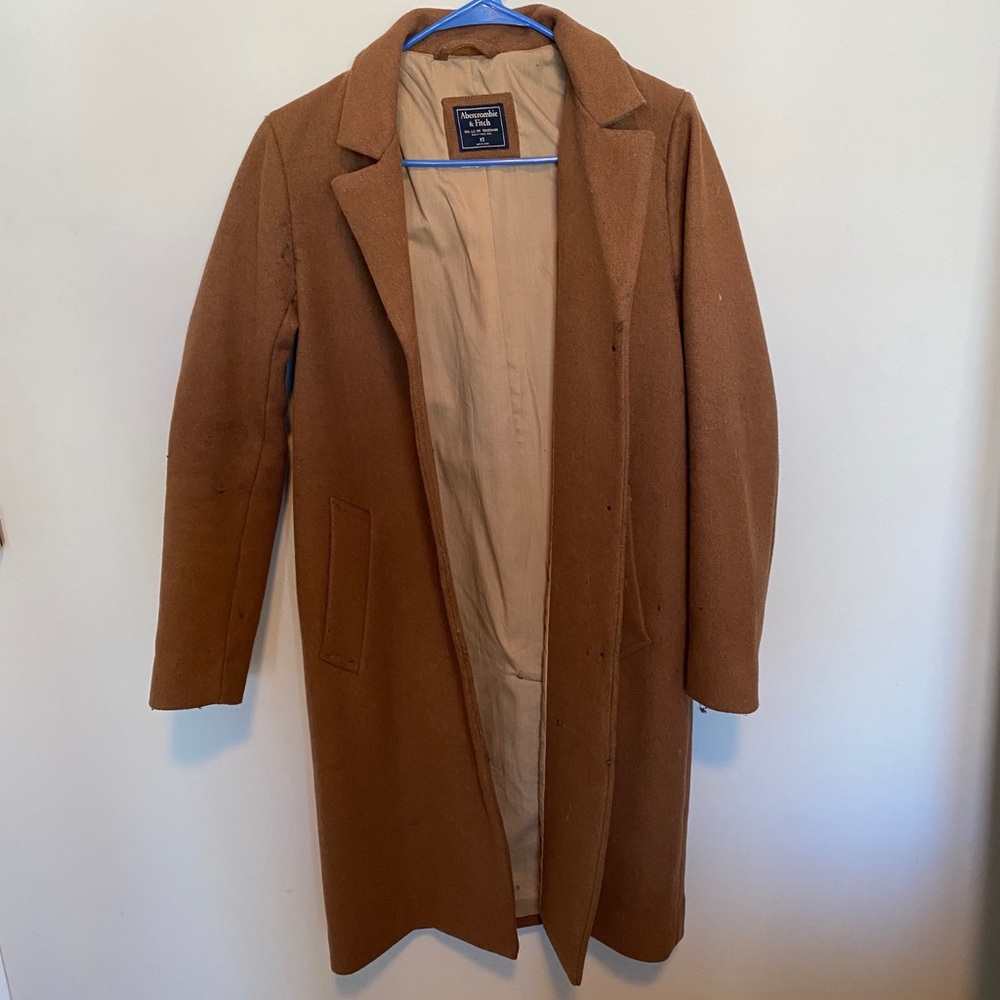 Tan Dad Coat - Abercrombie
